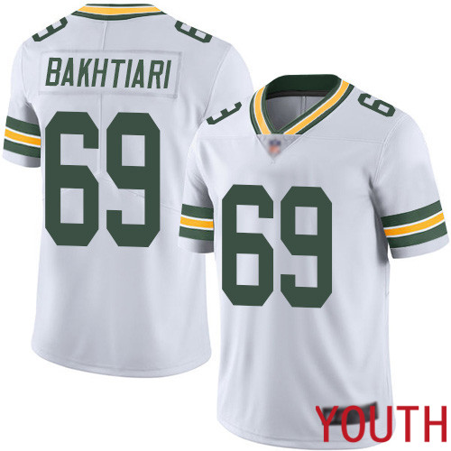 Green Bay Packers Limited White Youth #69 Bakhtiari David Road Jersey Nike NFL Vapor Untouchable->youth nfl jersey->Youth Jersey